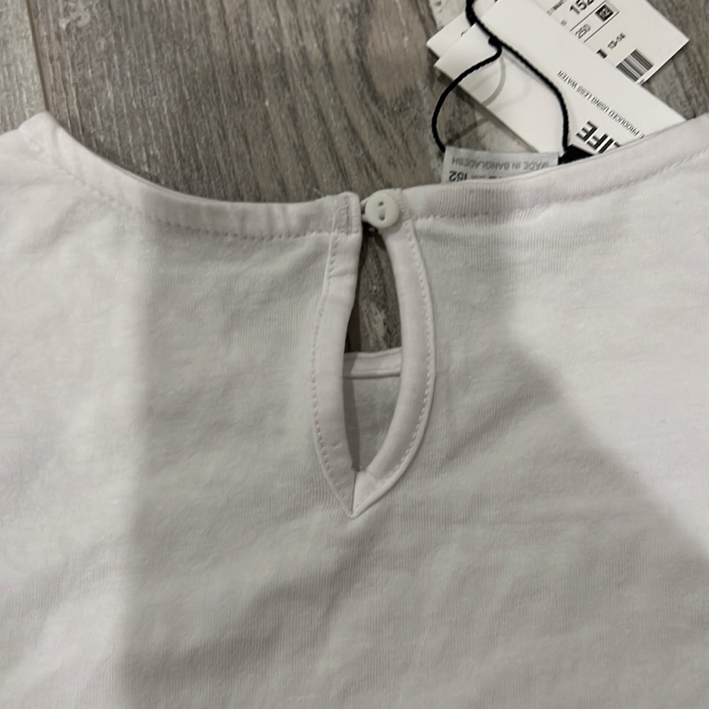 Zara White Ruffled Lace Top - Picture 8 of 8